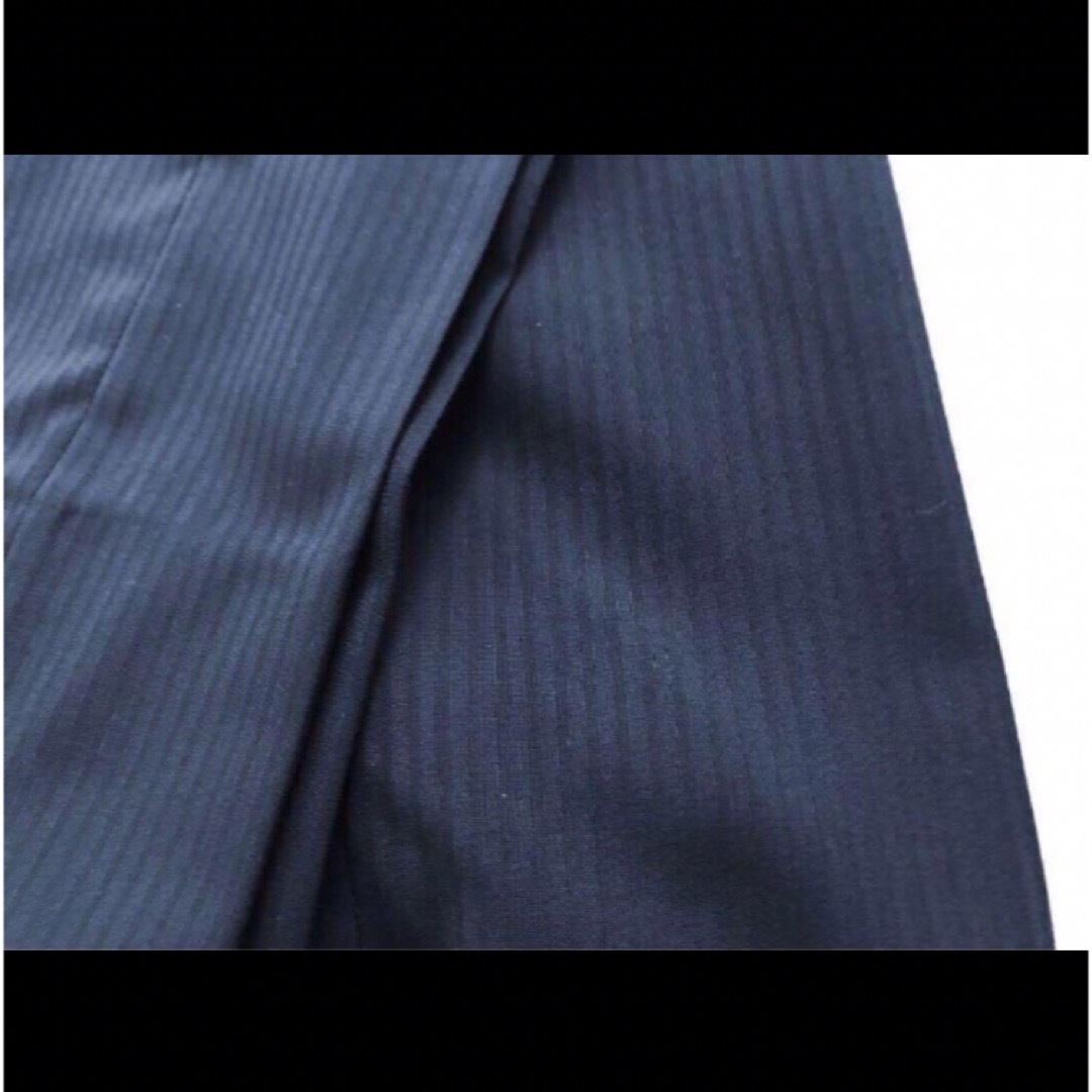 AOKI(アオキ)のAOKI　スラックス　濃紺　ネイビー　ストライプ　W76cm　スリム　ノータック メンズのパンツ(スラックス)の商品写真