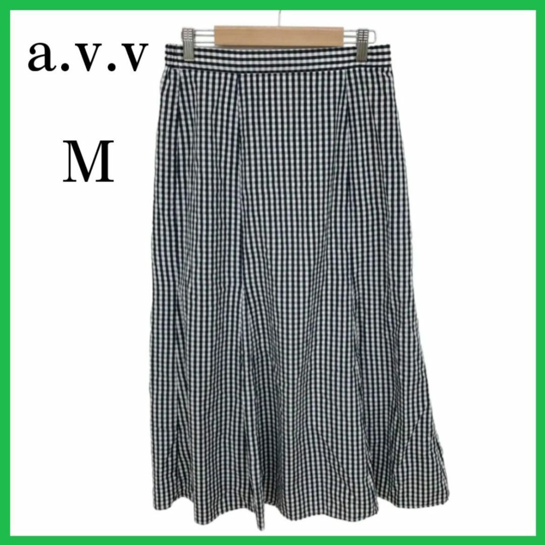 a.v.v(アーヴェヴェ)のa.v.v アーヴェヴェ ひざ丈スカート ウエストゴム  M レディースのスカート(ひざ丈スカート)の商品写真