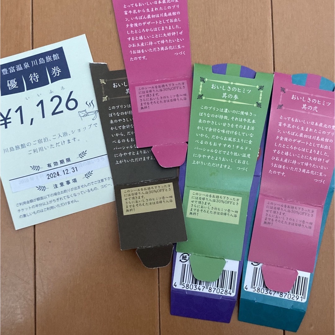 豊富温泉　川島旅館　割引券 チケットの優待券/割引券(宿泊券)の商品写真