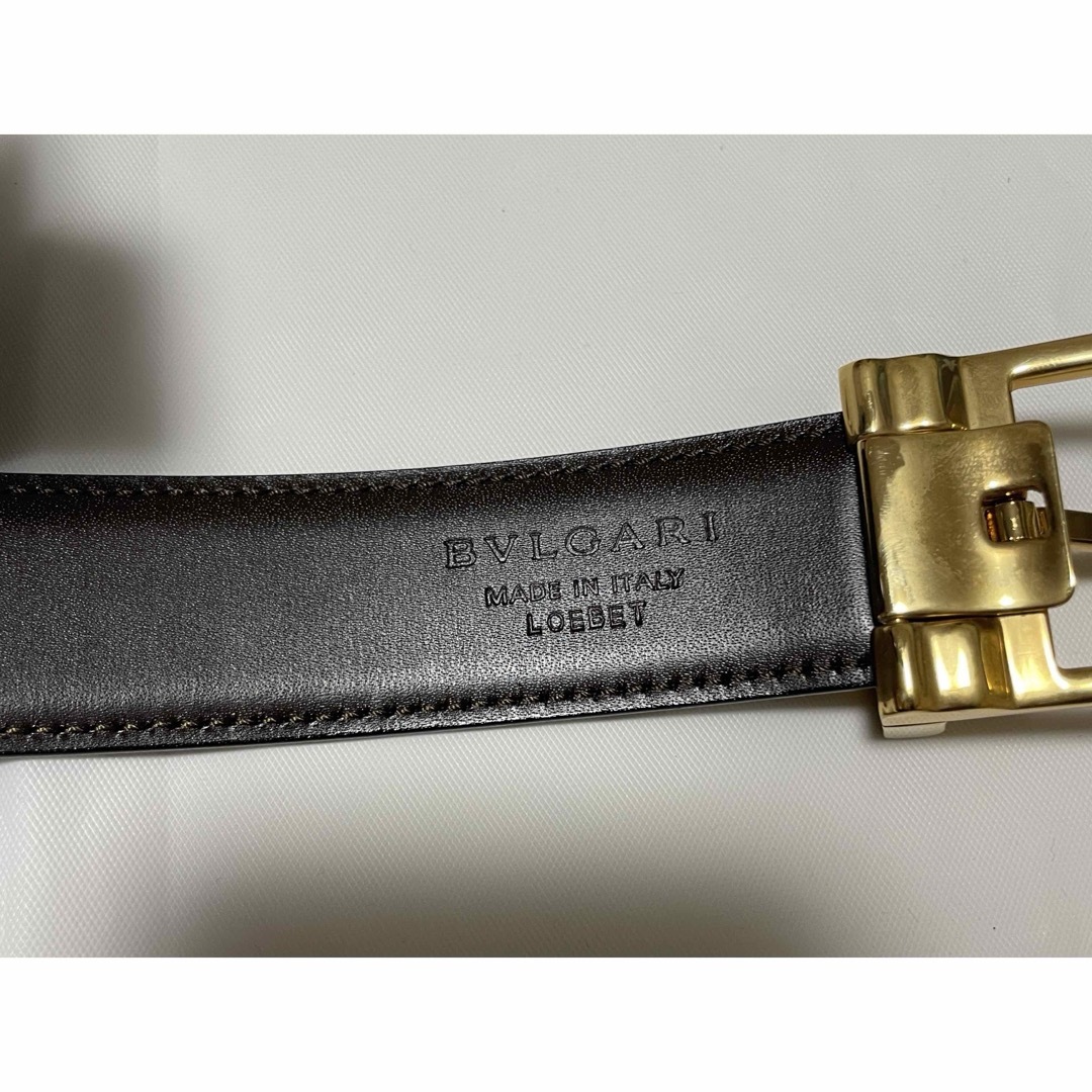 BVLGARI(ブルガリ)の新品　BVLGARI ブルガリ ベルト メンズ リバーシブル ゴールドバックル メンズのファッション小物(ベルト)の商品写真