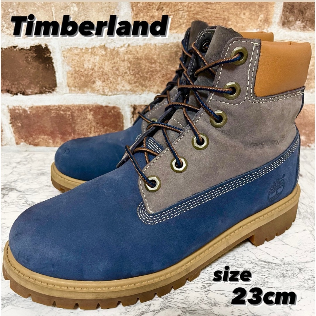 Timberland(ティンバーランド)の【Timberland】ティンバーランド　定番　ブルー　ウォータープルーフ　23 レディースの靴/シューズ(ブーツ)の商品写真