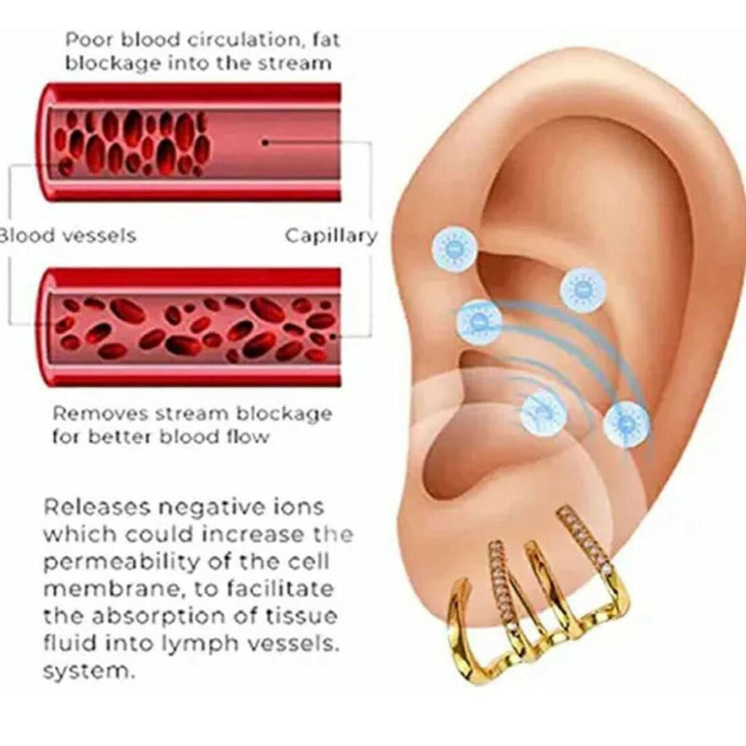 耳型リンパ＆スリムピアス、ズニス指圧痩身ピアス、,樹脂ピアス, レディースのアクセサリー(ピアス)の商品写真