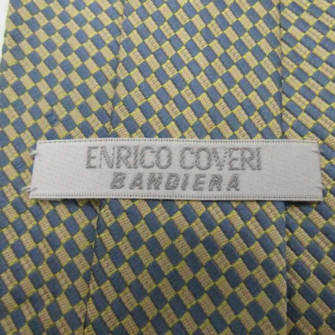 ENRICO COVERI(エンリココベリ)のエンリコ・コベリ ブランド ネクタイ チェック柄 格子柄 シルク 日本製 メンズ グレー Enrico Coveri メンズのファッション小物(ネクタイ)の商品写真