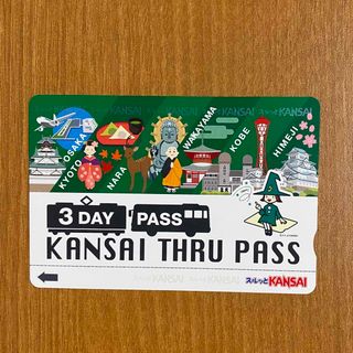 スルッとKANSAI関西 PASS 乗車券 残り3回×1枚 私鉄乗り放題(鉄道乗車券)