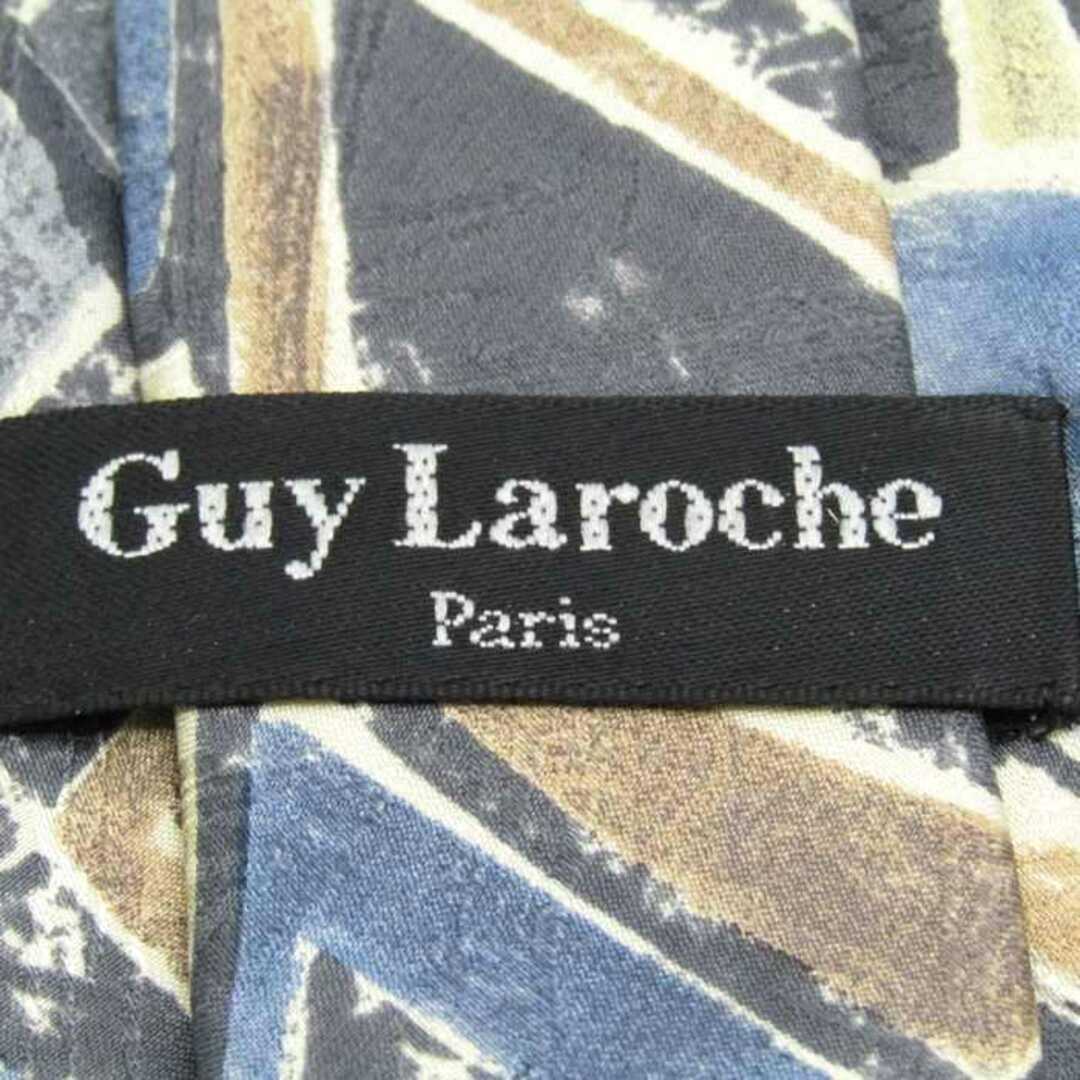 Guy Laroche(ギラロッシュ)のギラロッシュ ブランド ネクタイ 総柄 幾何学模様 シルク イタリア製 メンズ グレー Guy Laroche メンズのファッション小物(ネクタイ)の商品写真