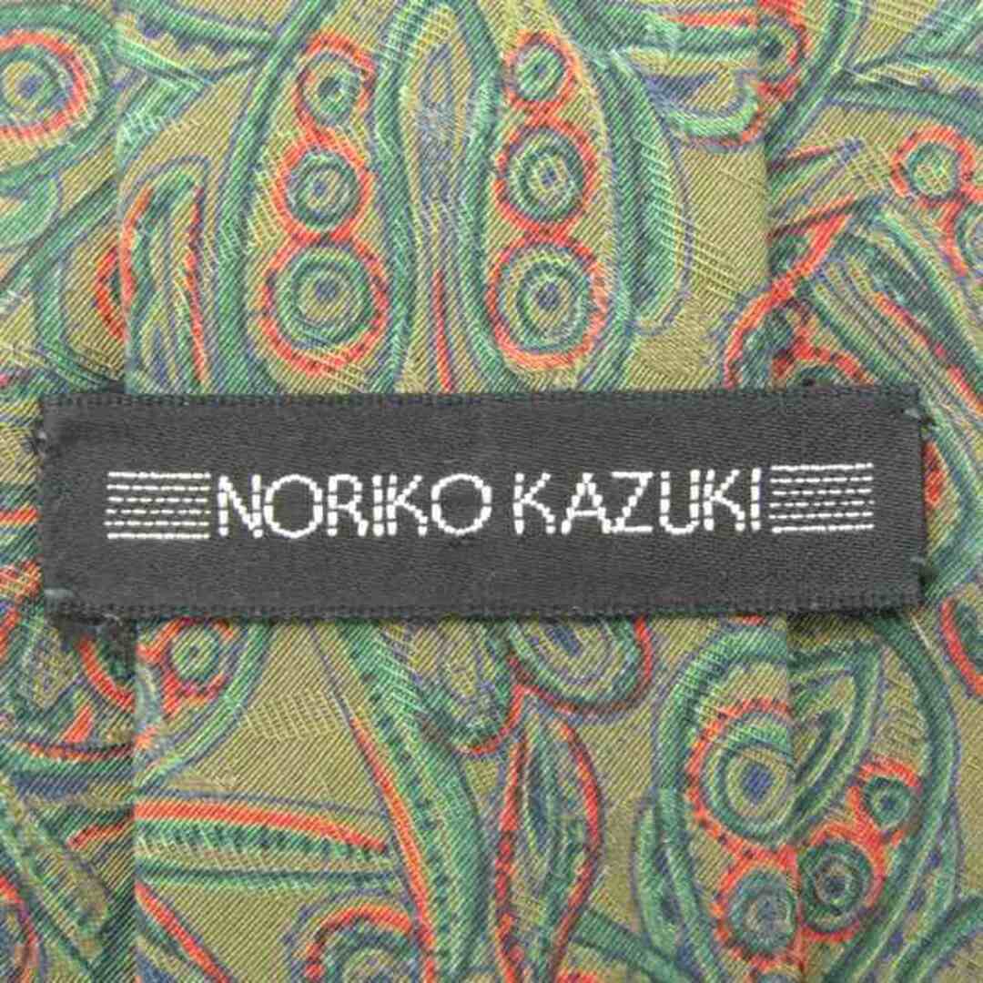 ノリコ カズキ ブランド ネクタイ 総柄 ペイズリー リーフ柄 シルク メンズ グリーン noriko kazuki メンズのファッション小物(ネクタイ)の商品写真