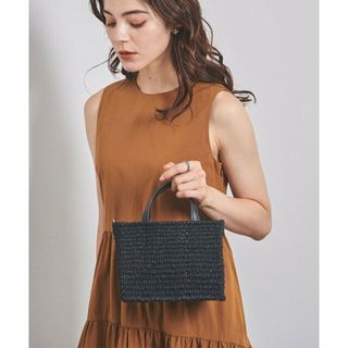 ユナイテッドアローズ(UNITED ARROWS)の【BLACK】ABACA ミニ カゴバッグ(かごバッグ/ストローバッグ)