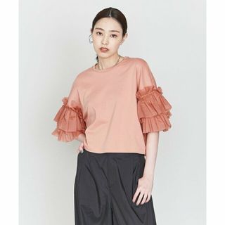 アストラット(ASTRAET)の【PINK】<ASTRAET>CO スムース ソデフリル カットソー(カットソー(長袖/七分))