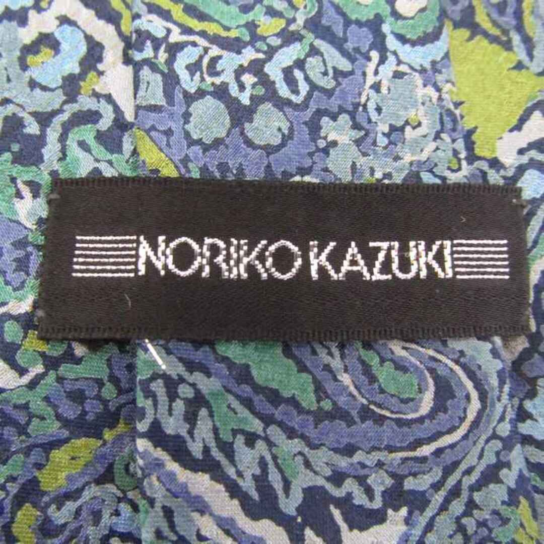 ノリコ カズキ ブランド ネクタイ 総柄 ペイズリー 幾何学模様 シルク 日本製 メンズ ネイビー noriko kazuki メンズのファッション小物(ネクタイ)の商品写真