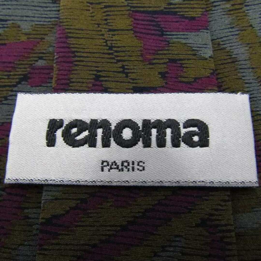 RENOMA(レノマ)のレノマ ブランド ネクタイ 総柄 幾何学模様 シルク イタリア製 メンズ ベージュ renoma メンズのファッション小物(ネクタイ)の商品写真