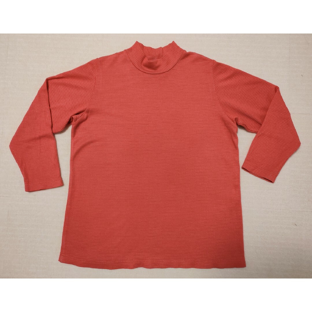 モックネック(ワッフル生地) レディースのトップス(Tシャツ(長袖/七分))の商品写真