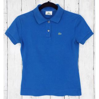 ラコステ(LACOSTE)のLacoste ラコステ ポロシャツ ブルー サイズ38 レディースMサイズ相当(ポロシャツ)