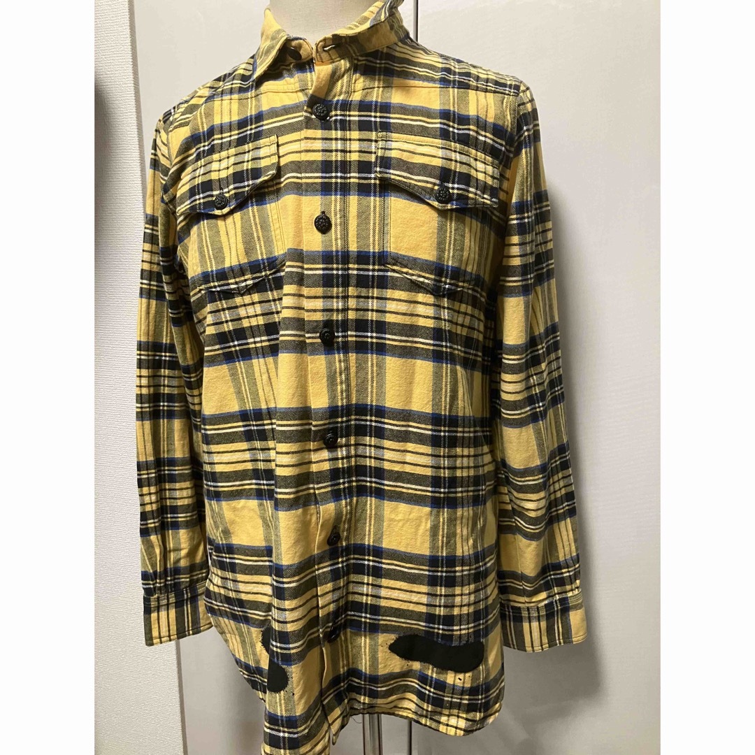 OFF-WHITE(オフホワイト)のオフホワイト　17SS DIAG SPRAY CHECK SHIRT XS メンズのトップス(シャツ)の商品写真