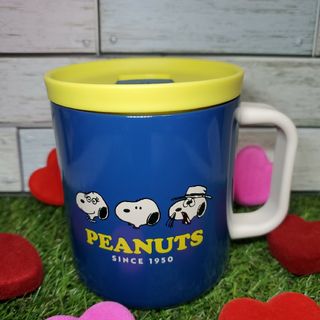 ピーナッツ(PEANUTS)の新品♡ スヌーピー蓋付きステンレスマグ フェイス(グラス/カップ)