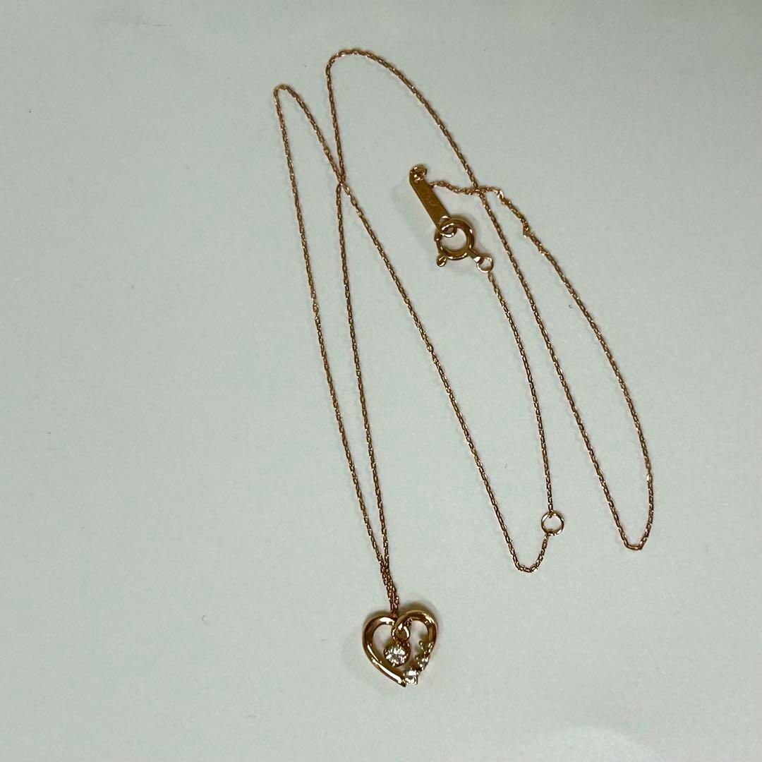 Canal 4℃ ハート ネックレス 4P K10 PG カナルヨンドシー Canal 4℃ ハート ネックレス 4P K10 PG カナルヨンドシー