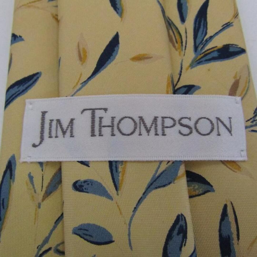 Jim Thompson(ジムトンプソン)のジムトンプソン ブランド ネクタイ 総柄 花柄 リーフ柄 シルク タイ製 メンズ イエロー JIM THOMPSON メンズのファッション小物(ネクタイ)の商品写真