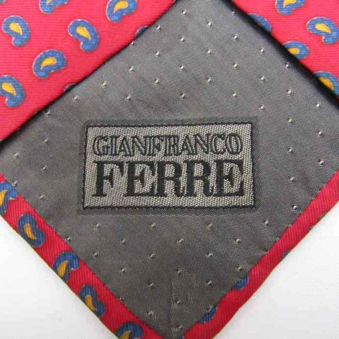 Gianfranco FERRE(ジャンフランコフェレ)のジャンフランコフェレ ブランド ネクタイ ペイズリー 小紋柄 シルク イタリア製 メンズ レッド GIANFRANCO FERRE メンズのファッション小物(ネクタイ)の商品写真