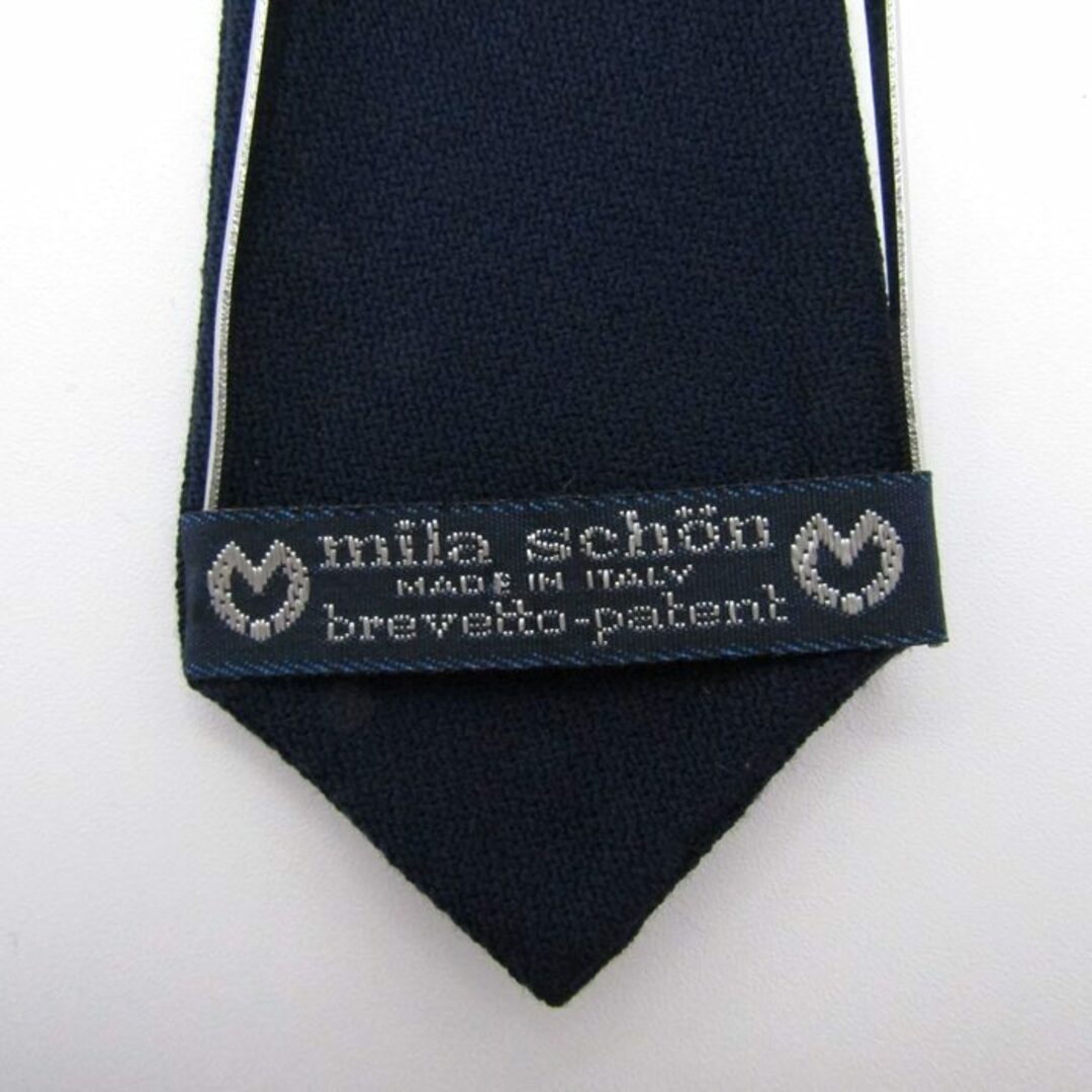 mila schon(ミラショーン)のミラショーン ブランド ネクタイ リバーシブル ドット ウール イタリア製 メンズ ネイビー mila schon メンズのファッション小物(ネクタイ)の商品写真