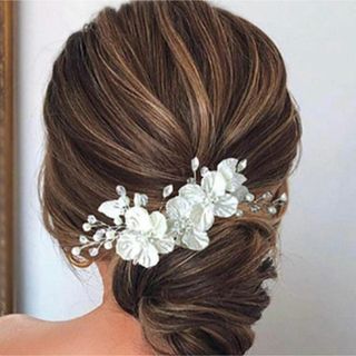 結婚式 コーム ヘアアクセサリー　お呼ばれ　髪飾り　ヘッドドレス　ウェディング(その他)