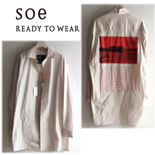 ソーイ(SOE)の《soe》新品 上質エジプト綿使用 ストレッチ ロングシャツ シャツコート 1(シャツ)