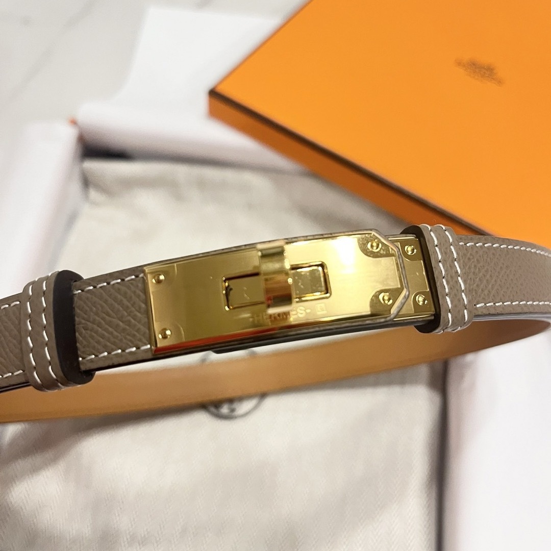 Hermes - 新品・B刻印 エルメス ケリーベルト 18 エトゥープ ゴールド