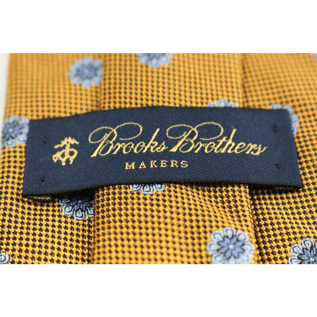 Brooks Brothers(ブルックスブラザース)のブルックスブラザーズ ブランド ネクタイ シルク 小紋柄 総柄 メンズ イエロー Brooks Brothers メンズのファッション小物(ネクタイ)の商品写真