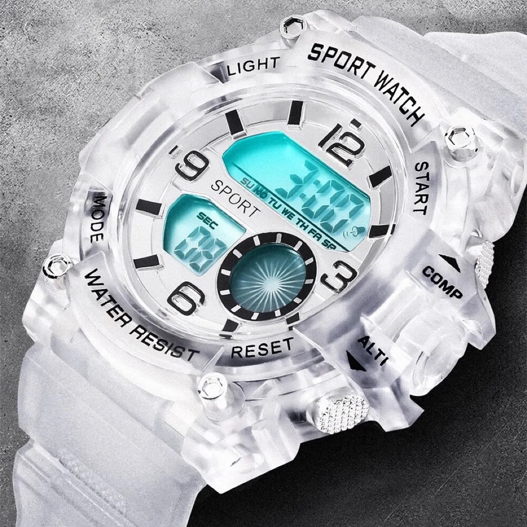 新品 SPROT WATCH デジタルウォッチ メンズ腕時計 クリアー メンズの時計(腕時計(デジタル))の商品写真