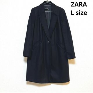 ザラ(ZARA)の♡ZARA ♡ ザラ　チェスターコート　L 黒　ブラック　コート(チェスターコート)