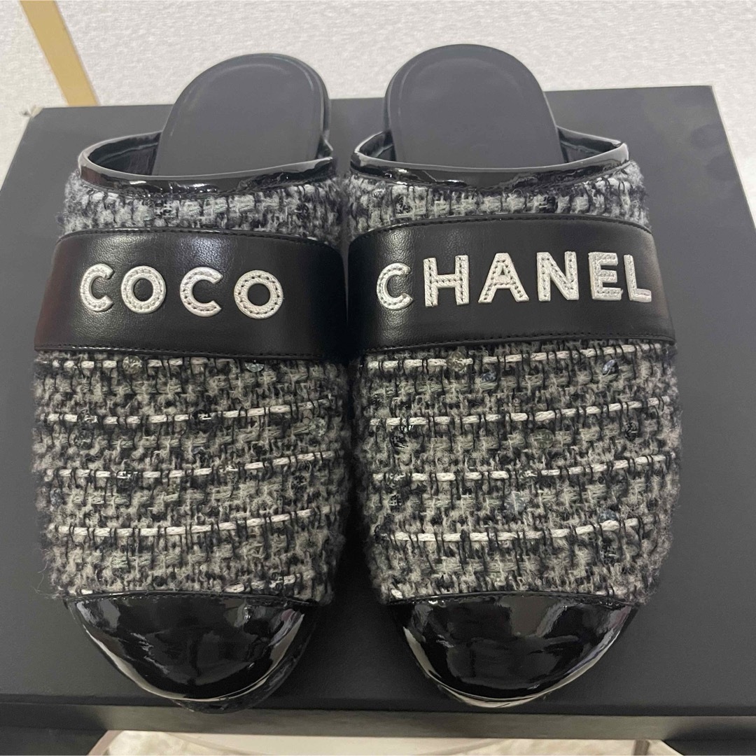 CHANEL(シャネル)のシャネル  CHANEL  ツィード  スリッポン  サンダル  靴 レディースの靴/シューズ(スリッポン/モカシン)の商品写真