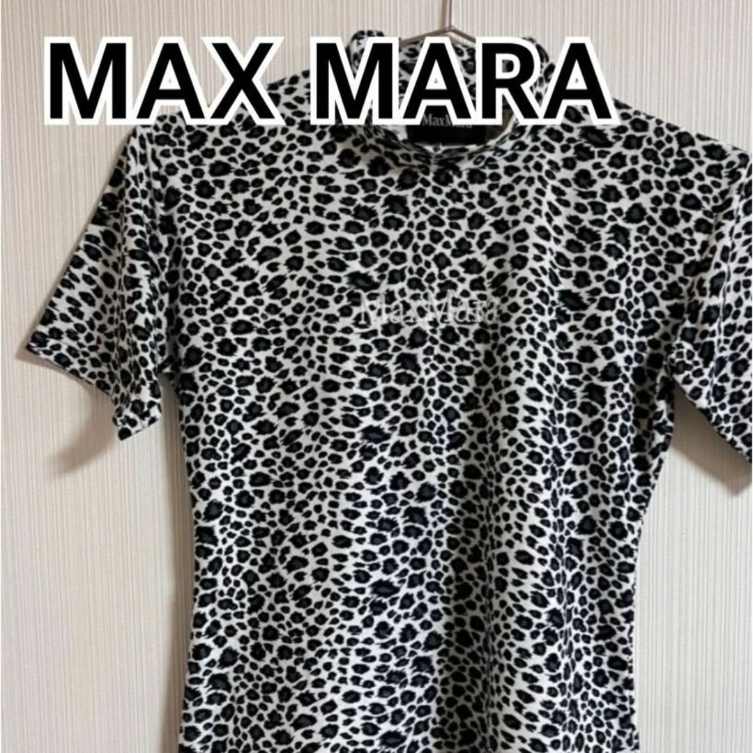 Max Mara(マックスマーラ)のMAX MARA マックスマーラ Tシャツ 半袖トップス ヒョウ柄【CT50】 レディースのトップス(Tシャツ(半袖/袖なし))の商品写真