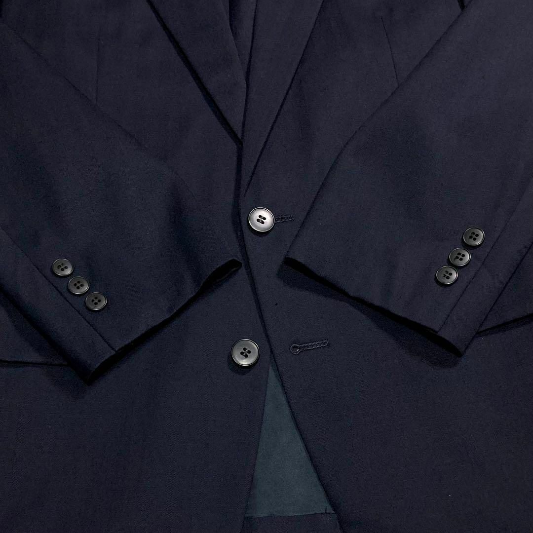 スリーピース　セットアップ　紺ブレ　スーツ　ダーク　ネイビー　ベスト　ブラック メンズのスーツ(セットアップ)の商品写真