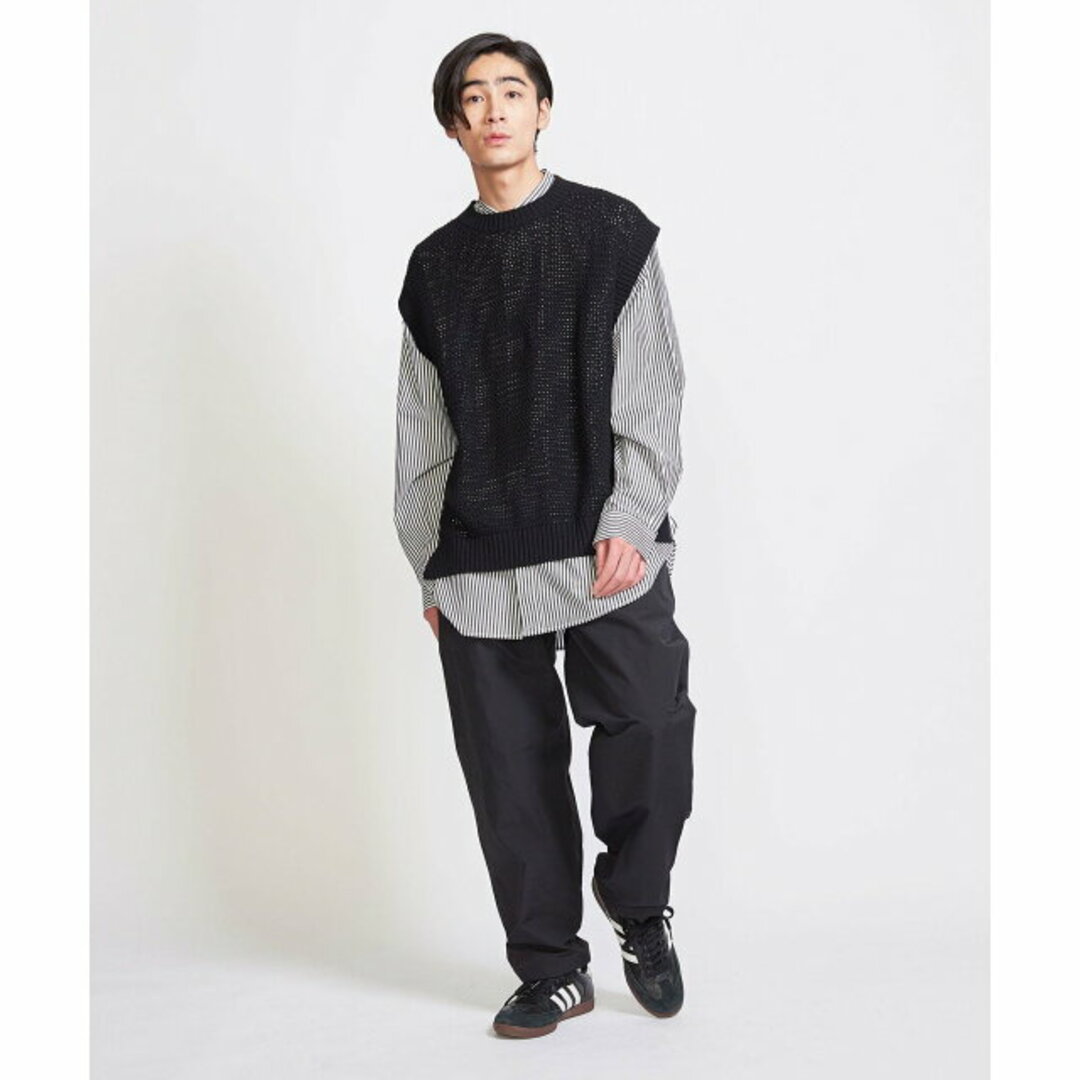 BEAUTY&YOUTH UNITED ARROWS(ビューティアンドユースユナイテッドアローズ)の【BLACK】<info. BEAUTY&YOUTH> ルーズシルエット メッシュ ベスト メンズのトップス(ニット/セーター)の商品写真