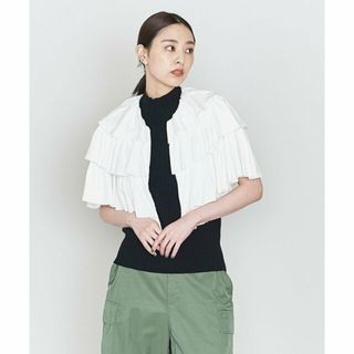 アストラット(ASTRAET)の【WHITE】<ASTRAET>コットン スムース フリル ボレロ(カットソー(長袖/七分))