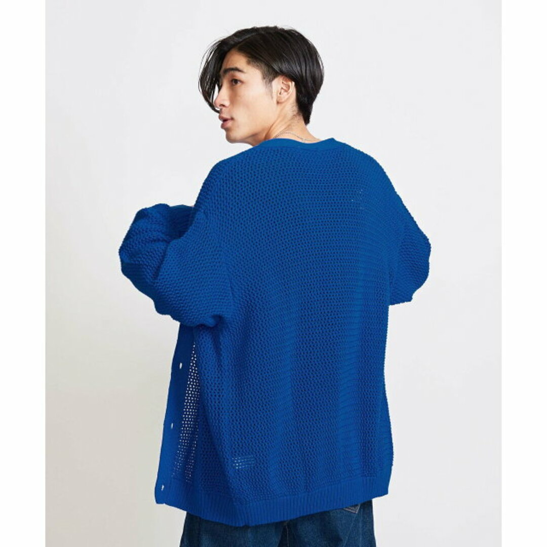 BEAUTY&YOUTH UNITED ARROWS(ビューティアンドユースユナイテッドアローズ)の【COBALT】【M】<info. BEAUTY&YOUTH> バルーンシルエット メッシュ カーディガン メンズのトップス(カーディガン)の商品写真