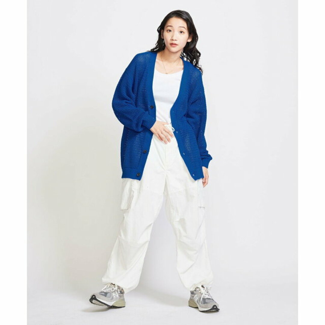 BEAUTY&YOUTH UNITED ARROWS(ビューティアンドユースユナイテッドアローズ)の【COBALT】【M】<info. BEAUTY&YOUTH> バルーンシルエット メッシュ カーディガン メンズのトップス(カーディガン)の商品写真