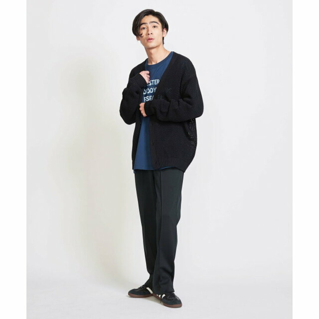 BEAUTY&YOUTH UNITED ARROWS(ビューティアンドユースユナイテッドアローズ)の【BLACK】<info. BEAUTY&YOUTH> バルーンシルエット メッシュ カーディガン メンズのトップス(カーディガン)の商品写真