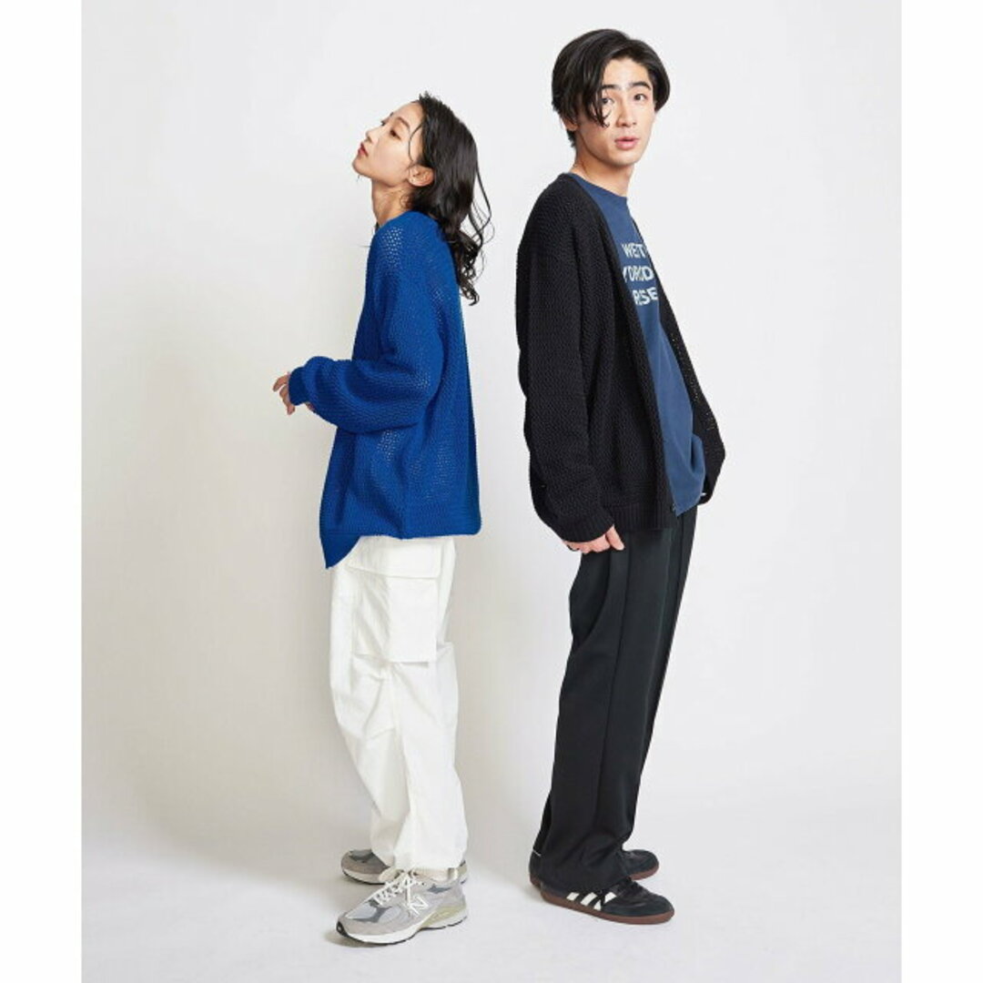 BEAUTY&YOUTH UNITED ARROWS(ビューティアンドユースユナイテッドアローズ)の【BLACK】<info. BEAUTY&YOUTH> バルーンシルエット メッシュ カーディガン メンズのトップス(カーディガン)の商品写真