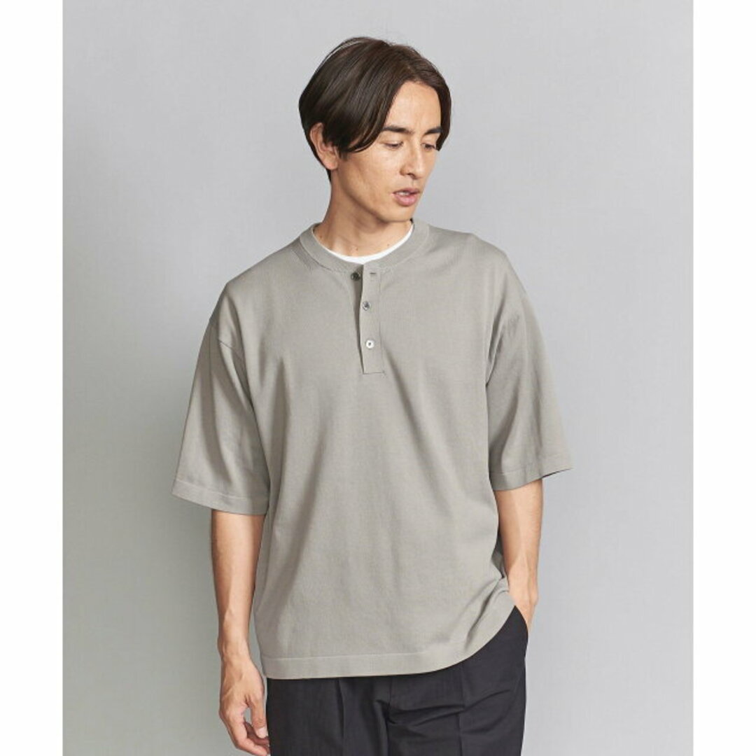 BEAUTY&YOUTH UNITED ARROWS(ビューティアンドユースユナイテッドアローズ)の【BEIGE】ガスコットン 3ボタン ヘンリーネック ニット その他のその他(その他)の商品写真