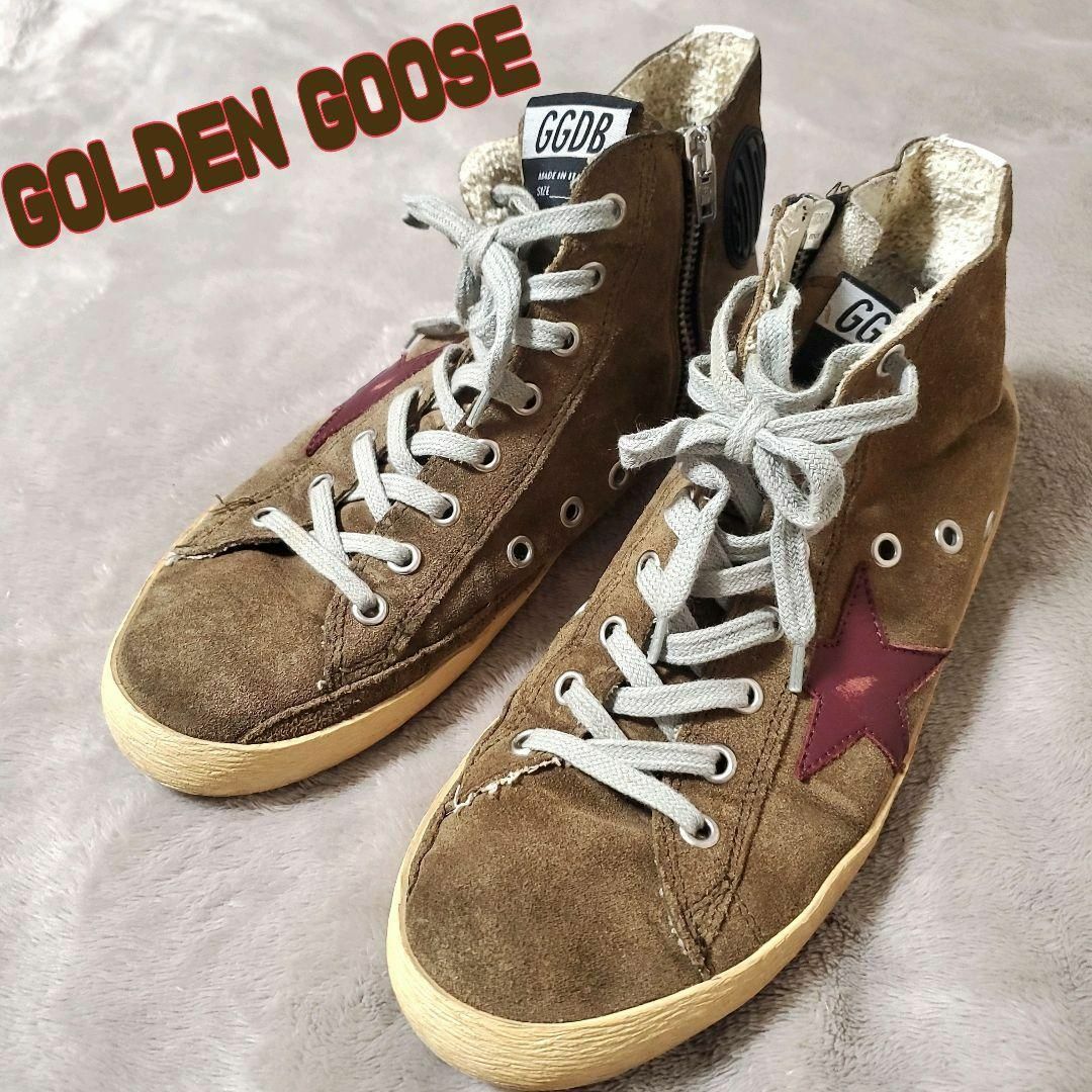 GOLDEN GOOSE FRANCY スエードブラック 36 GOLDEN GOOSE FRANCY スエードブラック 36
