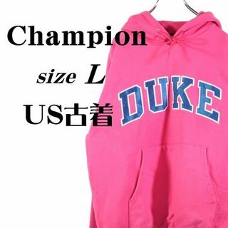 【US古着】Champion チャンピオン カレッジロゴ ボロパーカー アメカジ(パーカー)