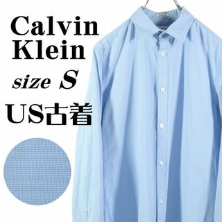 【US古着】カルバンクラインギンガムチェック柄 ボロシャツ 小さいサイズ S(シャツ)