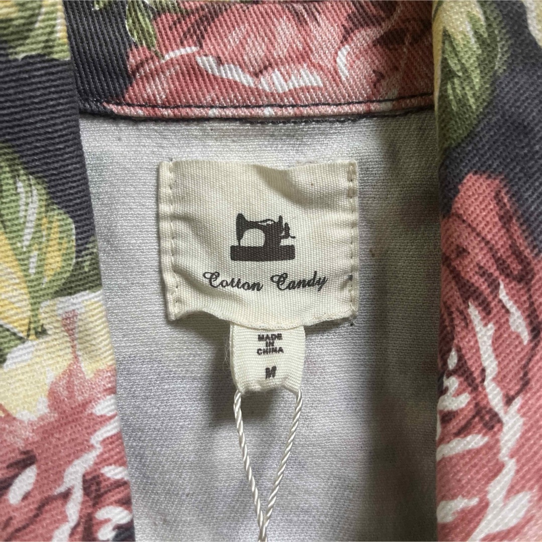 花柄ライダースベスト　チャコール　Mサイズ レディースのジャケット/アウター(ライダースジャケット)の商品写真