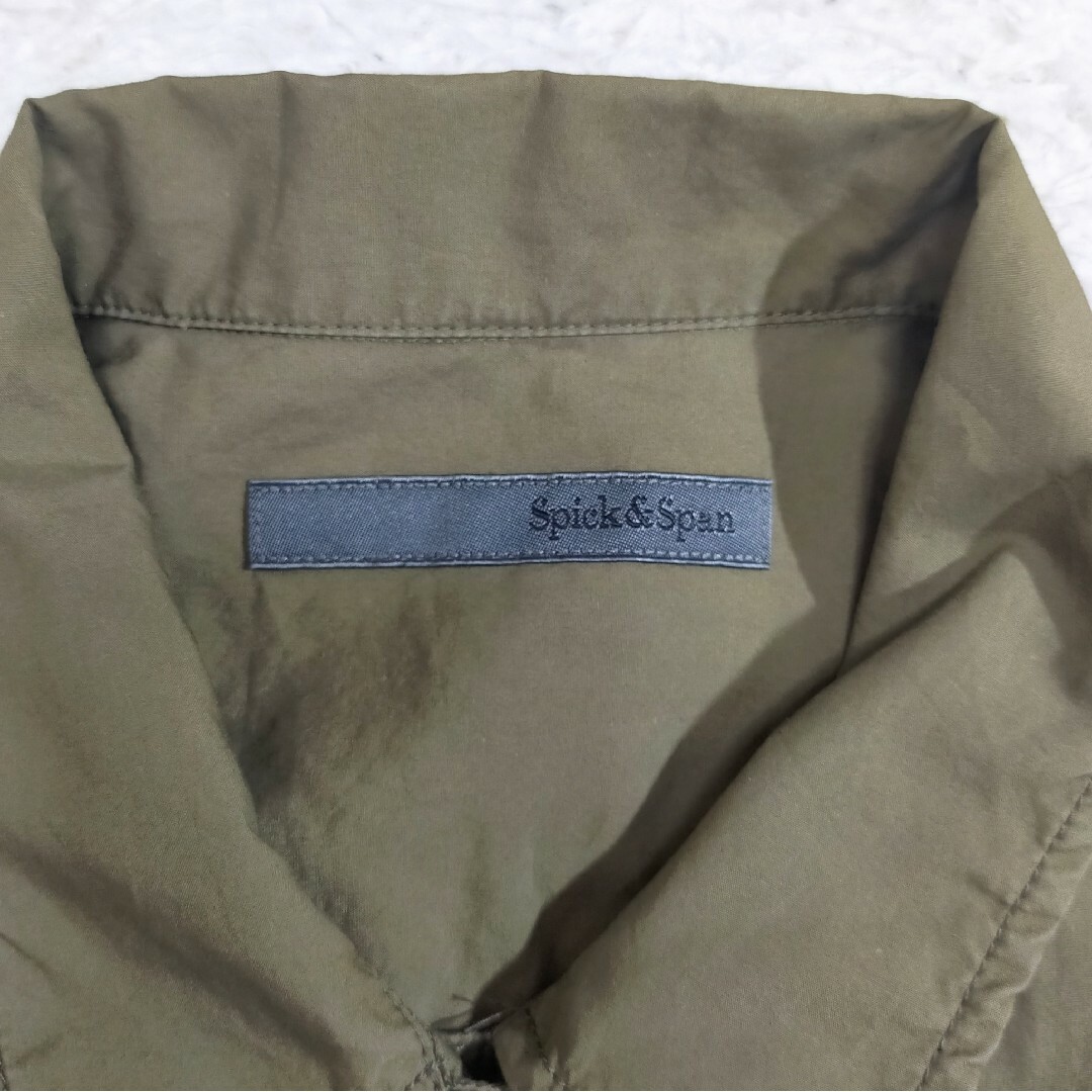 Spick & Span(スピックアンドスパン)の【美品★】スピックアンドスパン　カーキシャツ　ミリタリーシャツ　綿100%　36 レディースのトップス(シャツ/ブラウス(長袖/七分))の商品写真