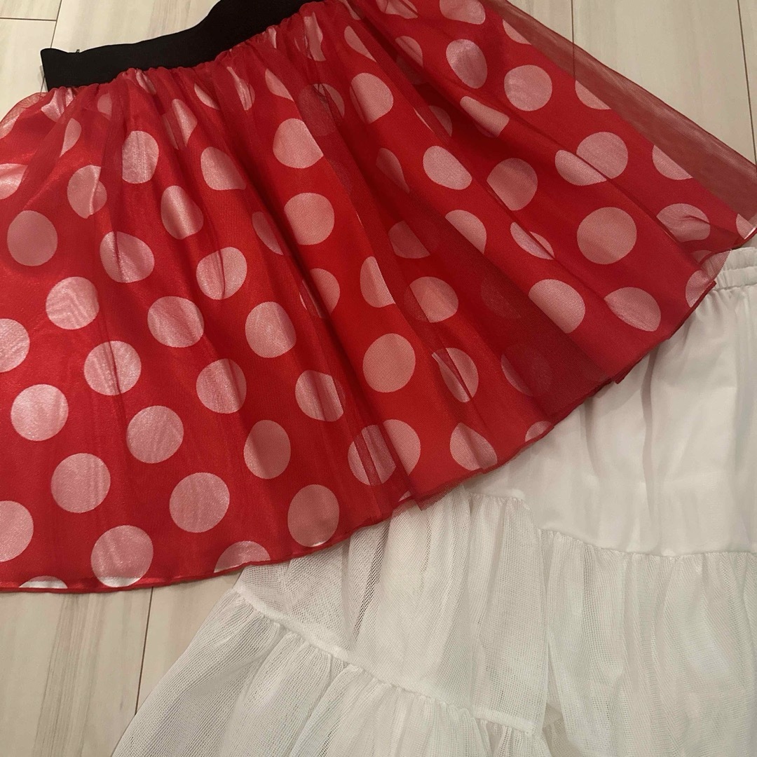 Disney(ディズニー)のディズニー公式♡ミニーちゃんコスプレ♡ミニスカート赤ドット　パニエつき レディースのスカート(ミニスカート)の商品写真