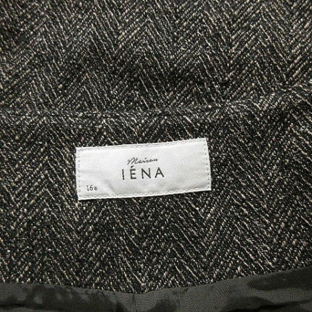 IENA(イエナ)のイエナ maison ワンピース キャミワンピ ヘリンボーン シルク混 茶 36 レディースのワンピース(ひざ丈ワンピース)の商品写真