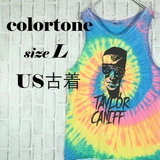 【希少◎US古着】colortone タイダイ染め テイラーカニフ Tシャツ L(タンクトップ)