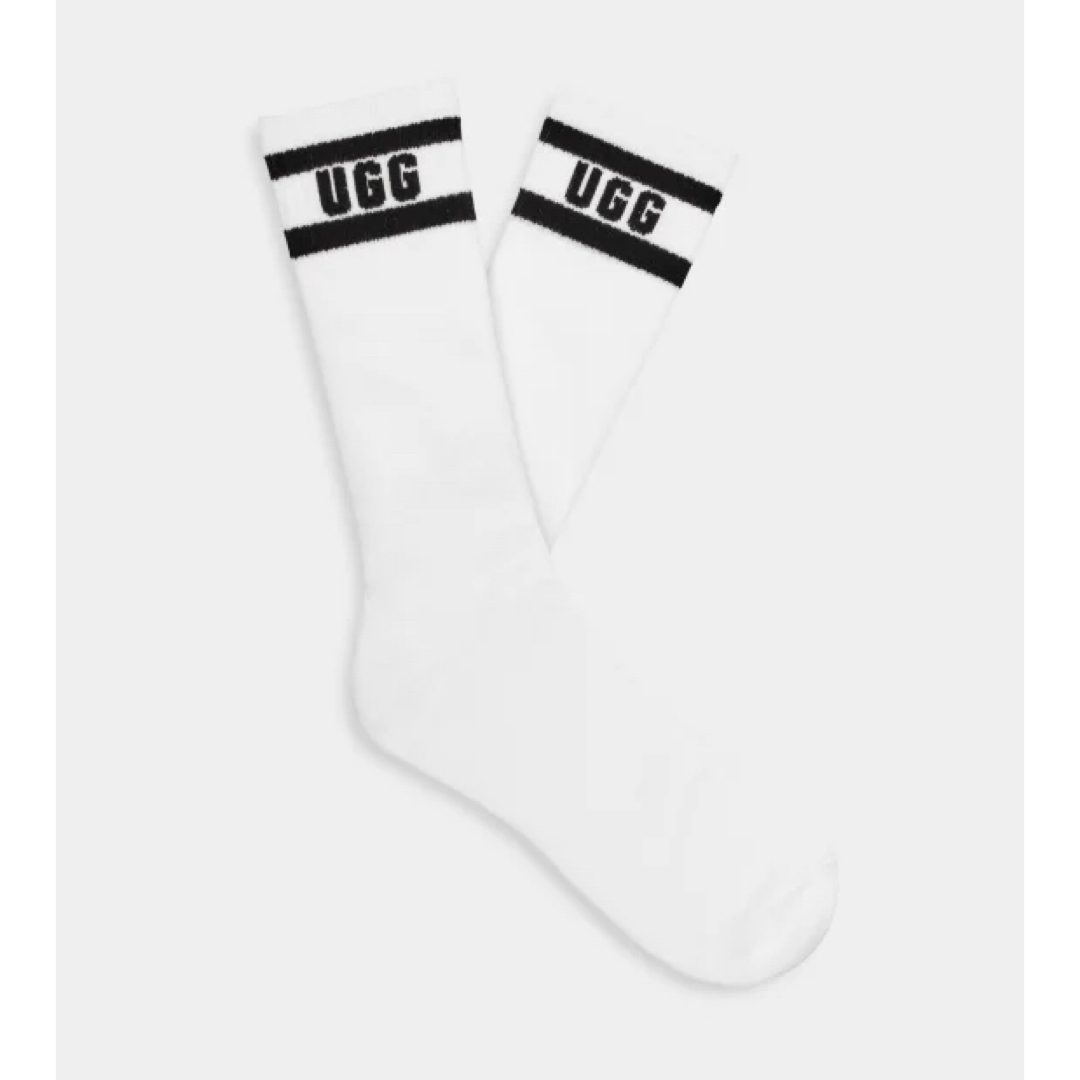 UGG(アグ)の新品未使用 UGGロゴソックス靴下 Lathan Logo Crew Sock レディースのレッグウェア(ソックス)の商品写真