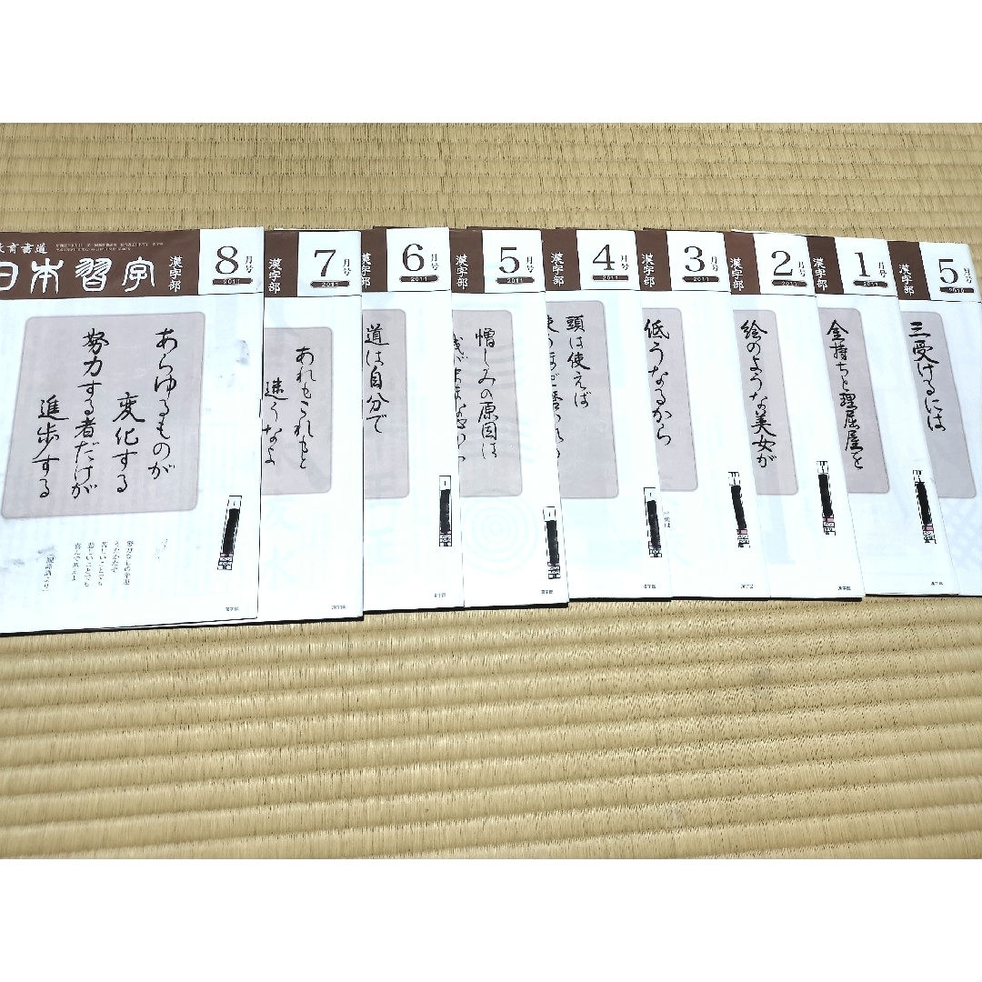 日本習字漢字部　2010年5月号　2011年1.2.3.4.5.6.7.8月号 エンタメ/ホビーのアート用品(書道用品)の商品写真