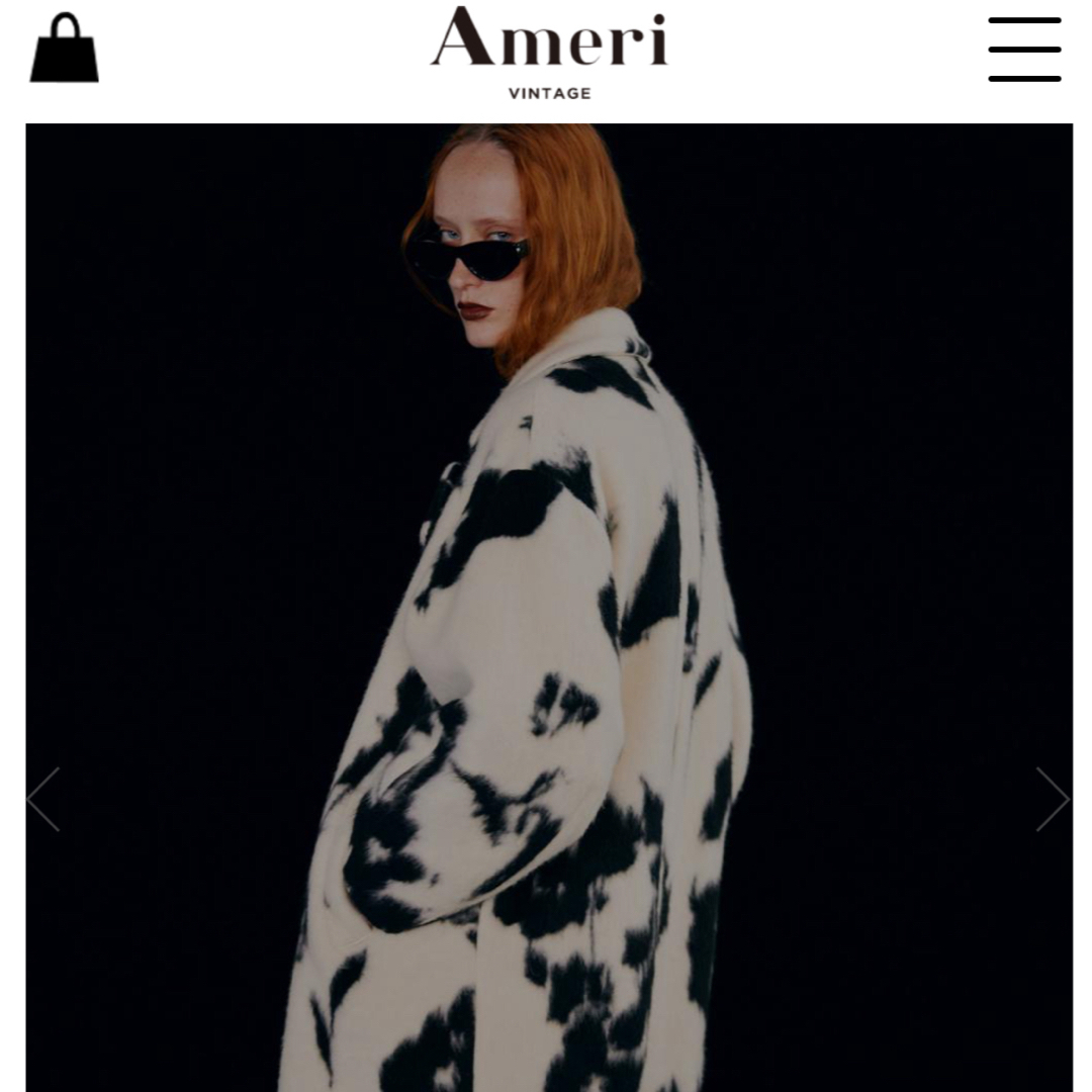 Ameri VINTAGE(アメリヴィンテージ)のamerivintage UND SHADOW FLOWER WOOL COAT レディースのジャケット/アウター(ロングコート)の商品写真