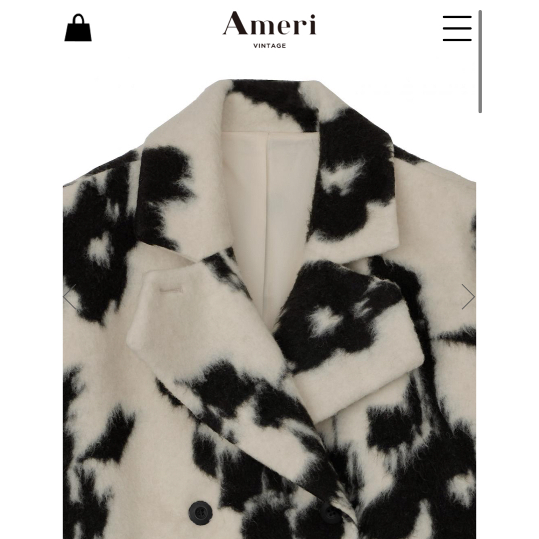 Ameri VINTAGE(アメリヴィンテージ)のamerivintage UND SHADOW FLOWER WOOL COAT レディースのジャケット/アウター(ロングコート)の商品写真